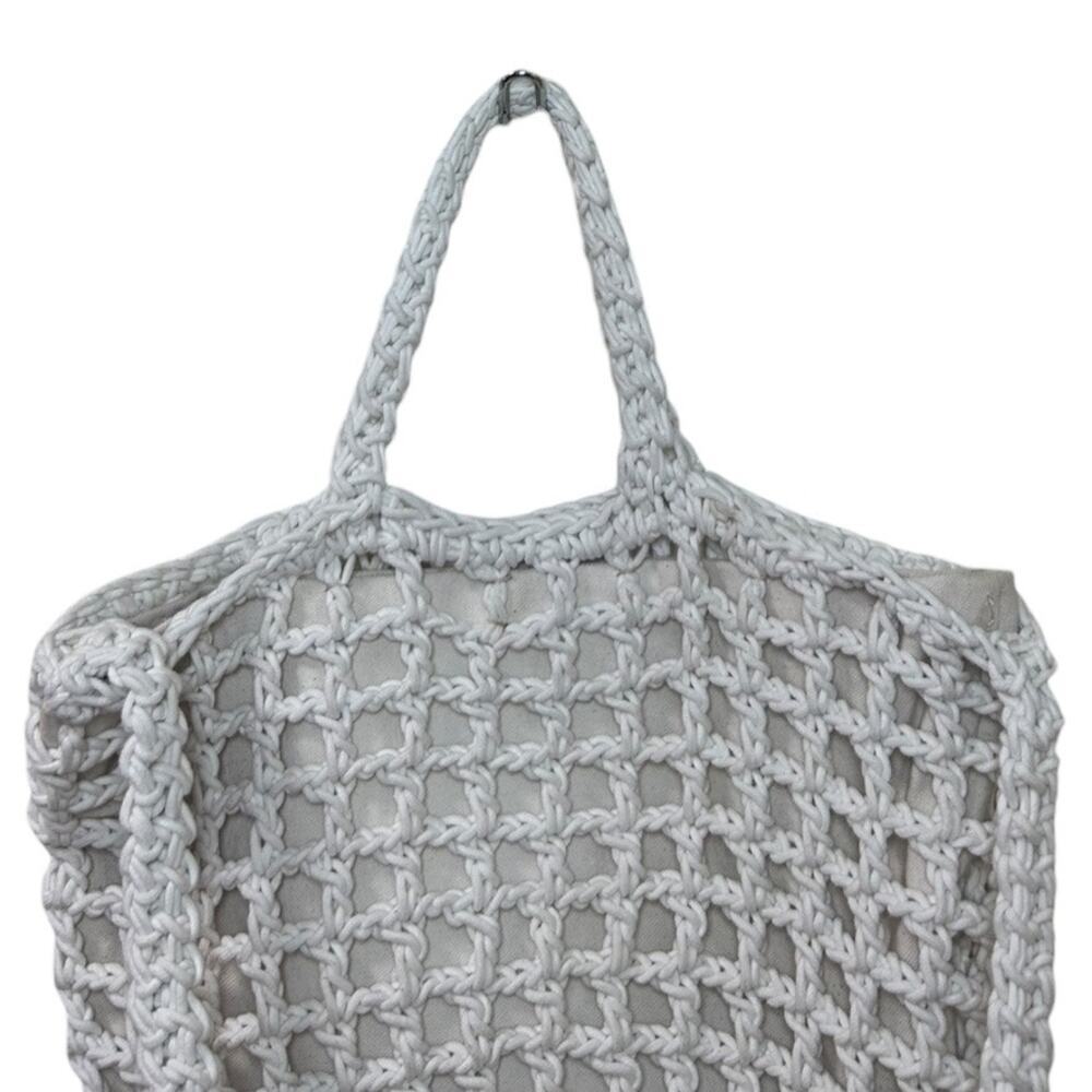 Madewell Women's 'The Crocheted Shoulder Bag' Cross-Body, Knit, White, One-Size - Picture 11 of 15